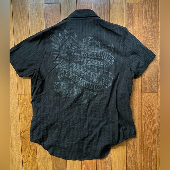 Harley-Davidson short sleeve button down - Picture 4 of 5